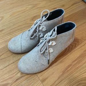 TOMS wedge bootie